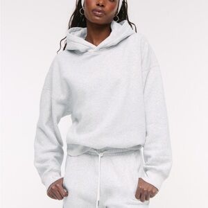 Abercrombie & Fitch Light Heather Gray Cozy Hoodie